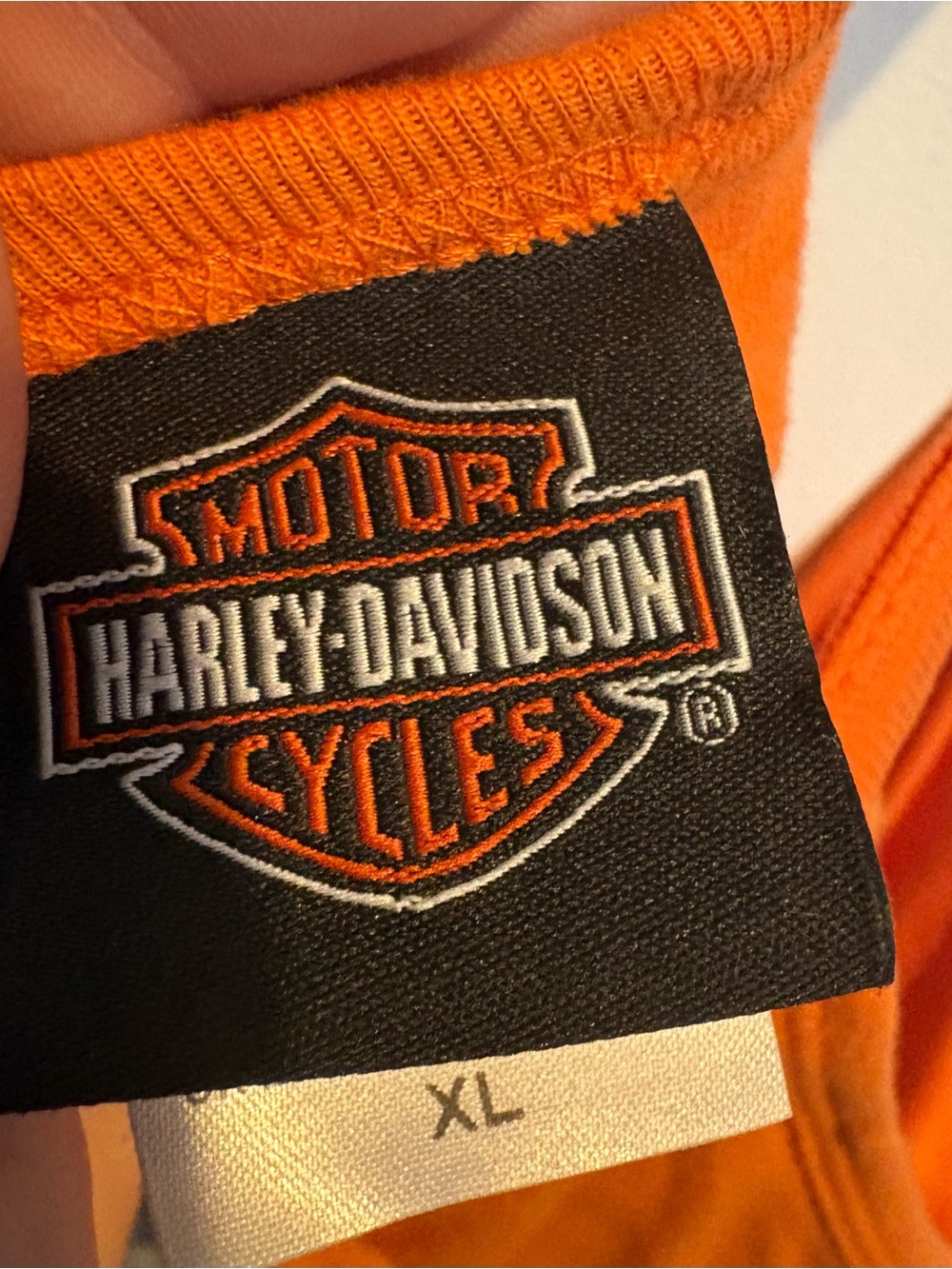 Harley-Davidson Women's Orange Graphic Tank Top - Picture 3 of 3